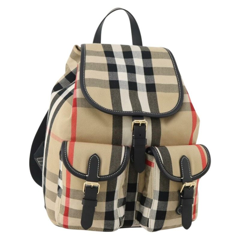 【日本直送】BURBERRY Nova 格紋帆布雙肩包 米色 正品 174343SAV-0