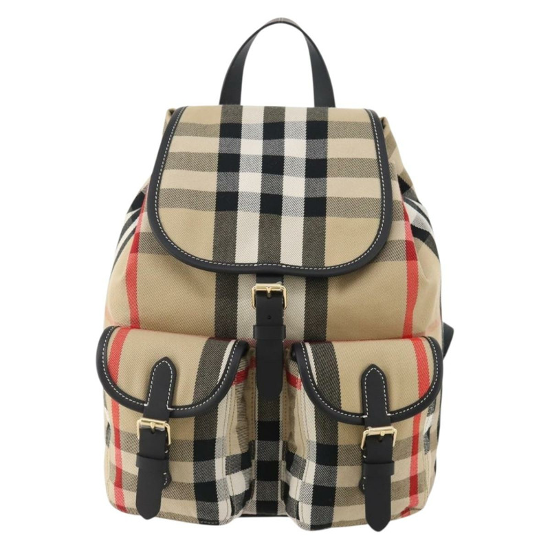 【日本直送】BURBERRY Nova 格紋帆布雙肩包 米色 正品 174343SAV-1