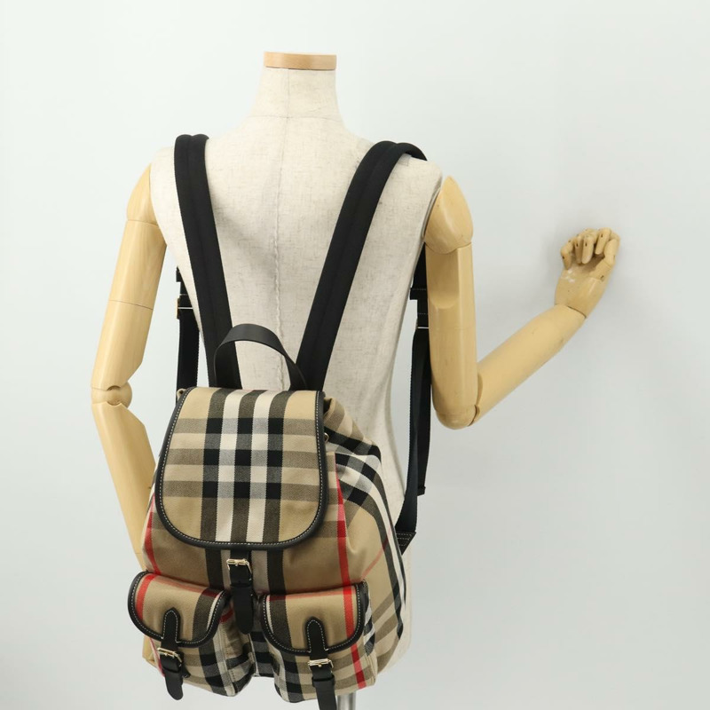 【日本直送】BURBERRY Nova 格紋帆布雙肩包 米色 正品 174343SAV-25