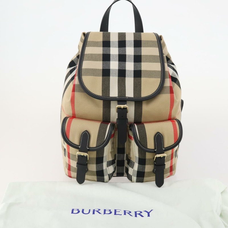 【日本直送】BURBERRY Nova 格紋帆布雙肩包 米色 正品 174343SAV-26
