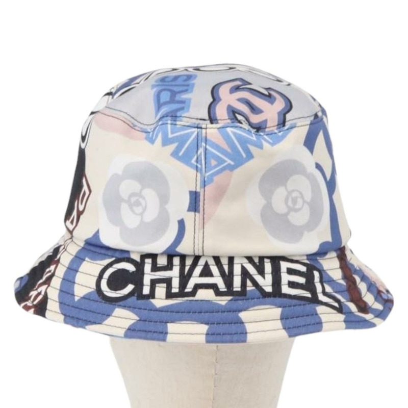 【日本直送】香奈兒白色棉質帽 CC Auth YKZ930M-2