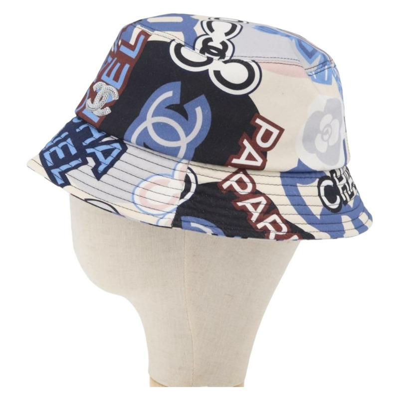 【日本直送】香奈兒白色棉質帽 CC Auth YKZ930M-3