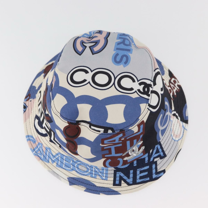 【日本直送】香奈兒白色棉質帽 CC Auth YKZ930M-6