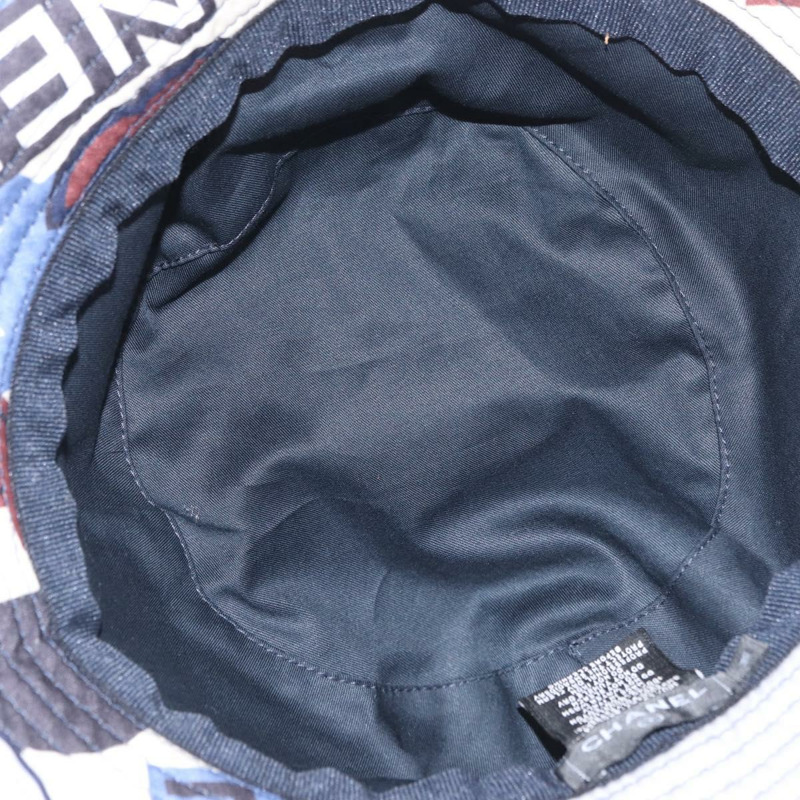 【日本直送】香奈兒白色棉質帽 CC Auth YKZ930M-9