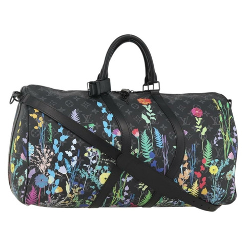 路易威登 (LOUIS VUITTON) Eclipse Floral Keepall Bandouliere 50 旅行包 M45062 LV Auth yk20204SM