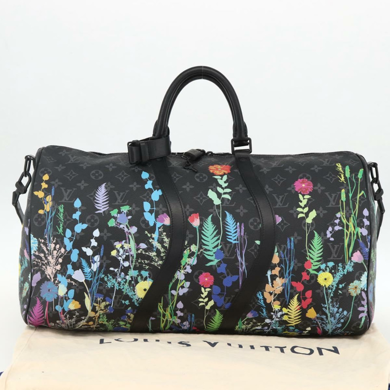 【日本直送】路易威登 (LOUIS VUITTON) Eclipse Floral Keepall Bandouliere 50 旅行包 M45062 LV Auth yk20204SM-11