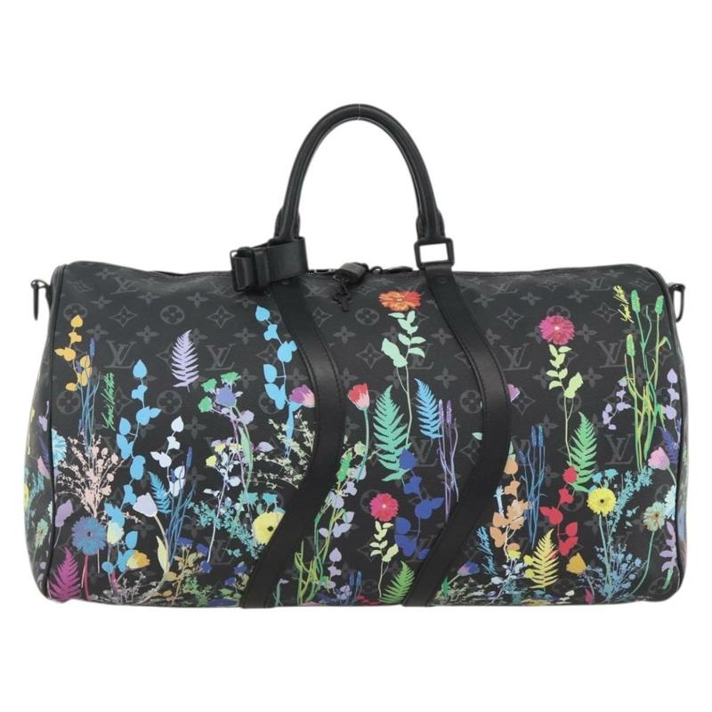 【日本直送】路易威登 (LOUIS VUITTON) Eclipse Floral Keepall Bandouliere 50 旅行包 M45062 LV Auth yk20204SM-12