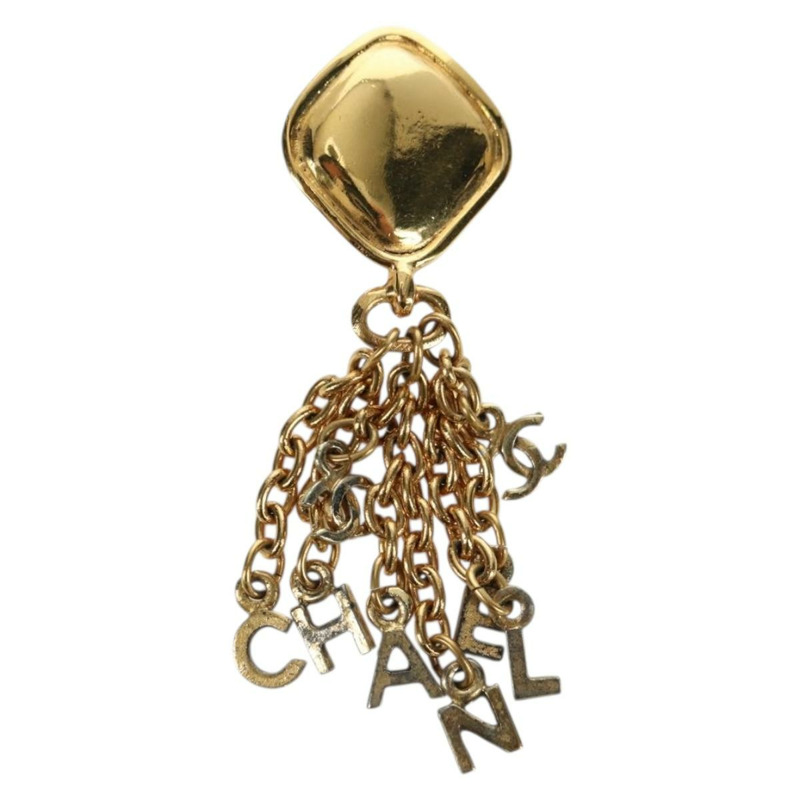 【日本直送】香奈兒耳環，金屬金色，CC標誌，正品，INZ118A-1