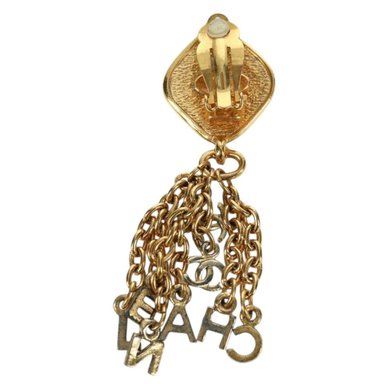 【日本直送】香奈兒耳環，金屬金色，CC標誌，正品，INZ118A-5