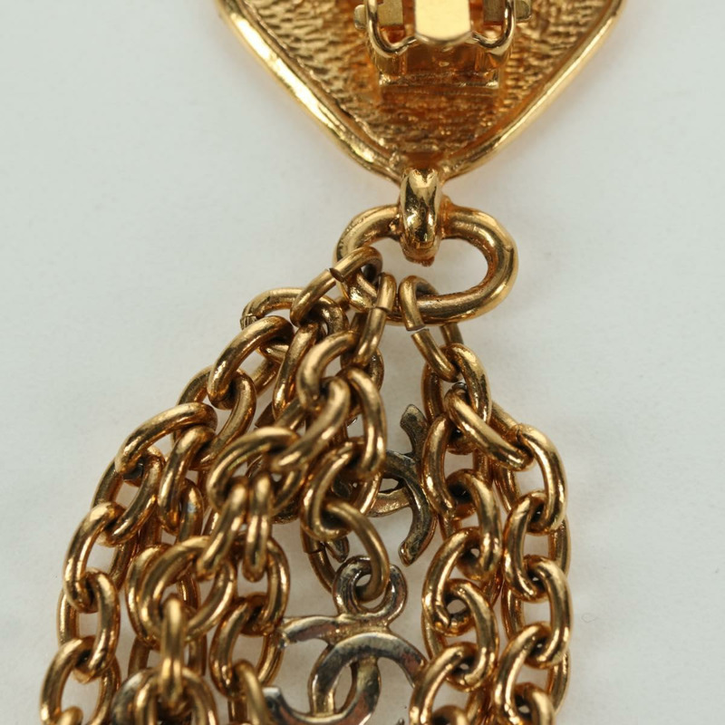 【日本直送】香奈兒耳環，金屬金色，CC標誌，正品，INZ118A-7