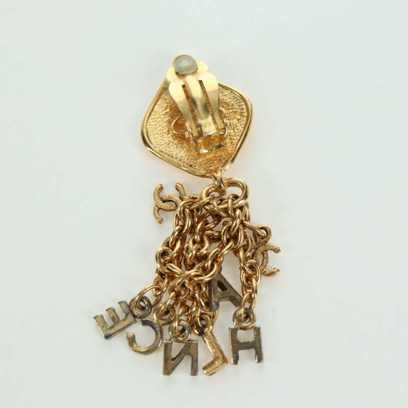 【日本直送】香奈兒耳環，金屬金色，CC標誌，正品，INZ118A-13