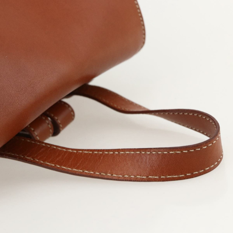 【日本直送】CELINE Macadam帆布雙肩包 PVC皮革 棕色 金色 正品 YKZ829A-6