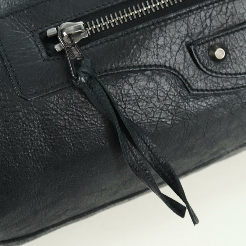 【日本直送】BALENCIAGA 經典 Polo 手提包 黑色真皮 248408 正品 yk20201SAM-13