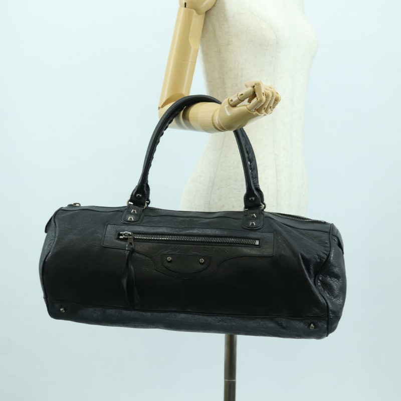 【日本直送】BALENCIAGA 經典 Polo 手提包 黑色真皮 248408 正品 yk20201SAM-23