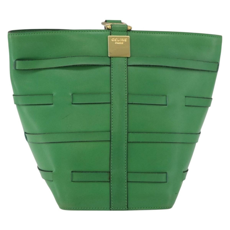 【日本直送】CELINE 綠色金色皮革肩背包，正品編號 175580A-1