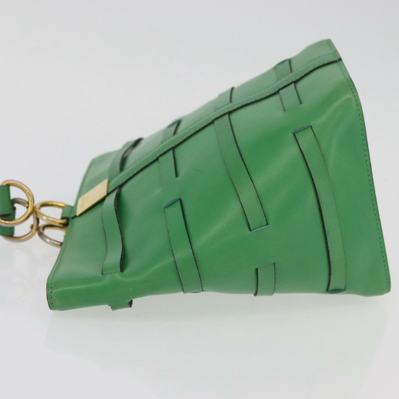 【日本直送】CELINE 綠色金色皮革肩背包，正品編號 175580A-4