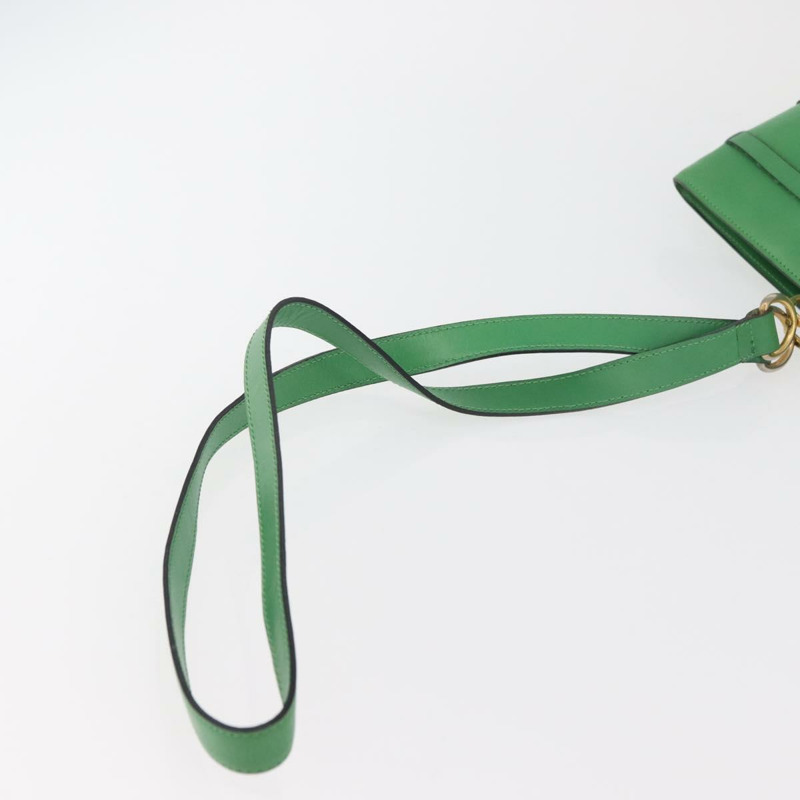 【日本直送】CELINE 綠色金色皮革肩背包，正品編號 175580A-6