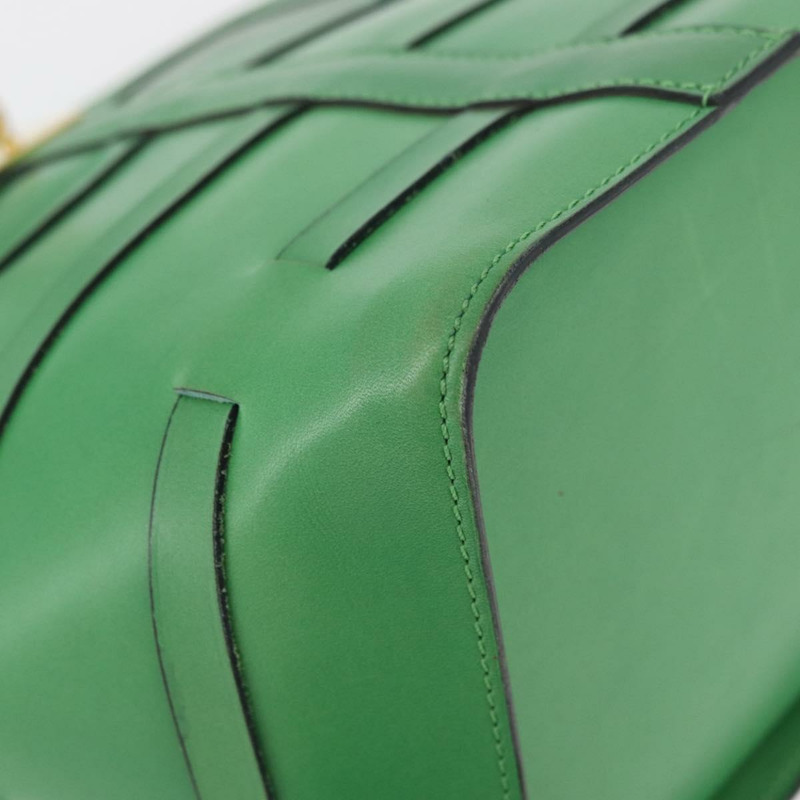 【日本直送】CELINE 綠色金色皮革肩背包，正品編號 175580A-9