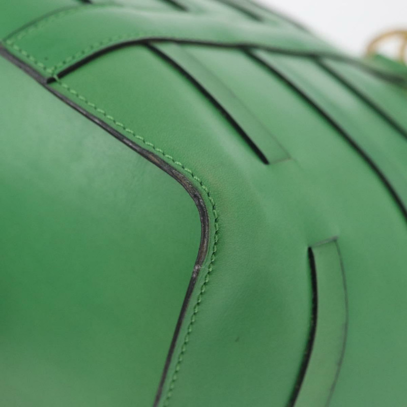 【日本直送】CELINE 綠色金色皮革肩背包，正品編號 175580A-12