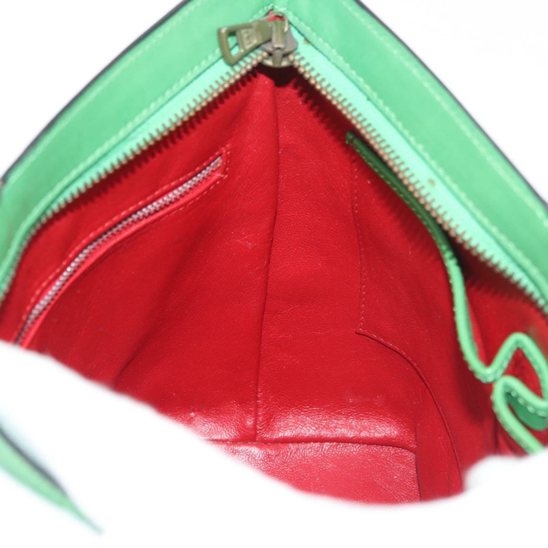 【日本直送】CELINE 綠色金色皮革肩背包，正品編號 175580A-17