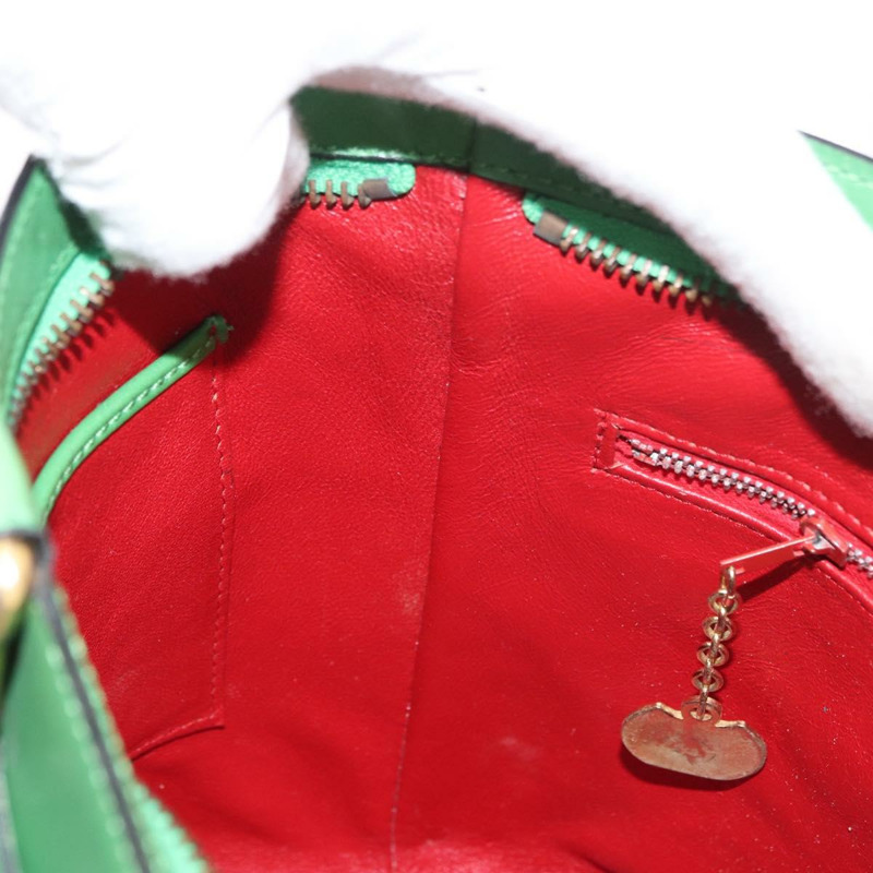 【日本直送】CELINE 綠色金色皮革肩背包，正品編號 175580A-18