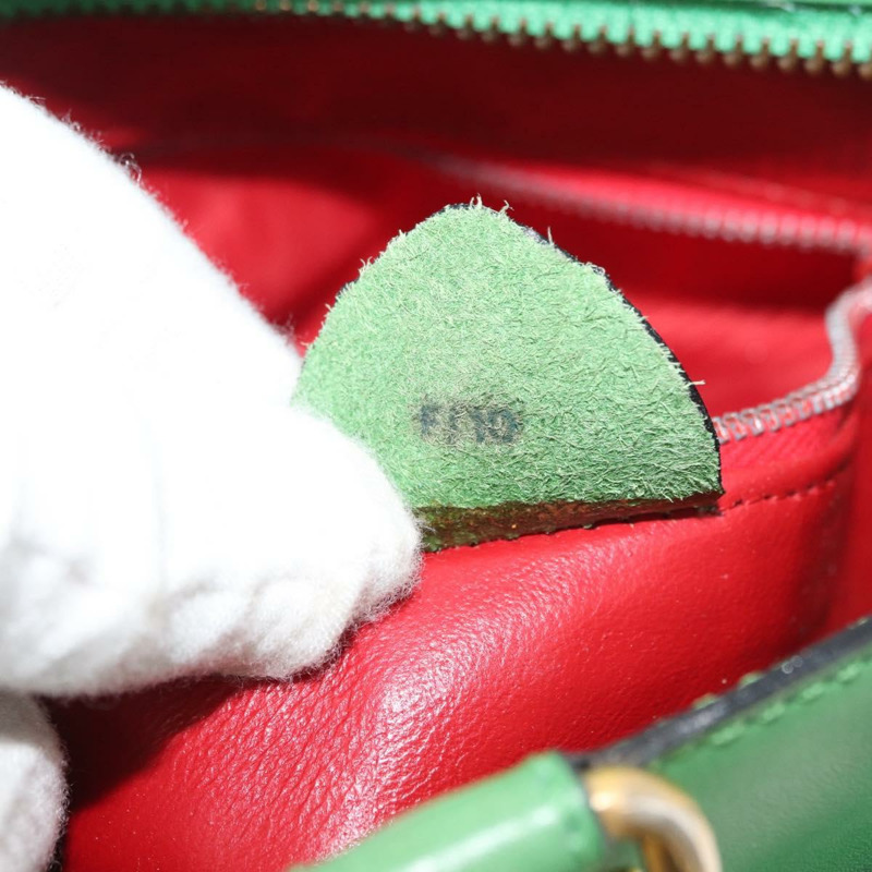 【日本直送】CELINE 綠色金色皮革肩背包，正品編號 175580A-21