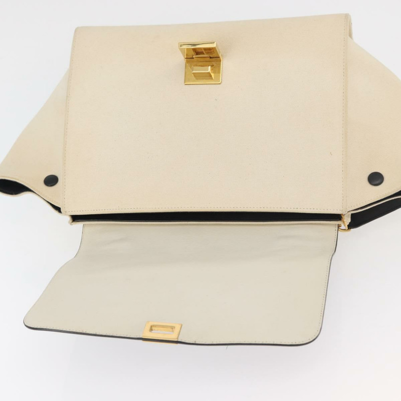 【日本直送】CELINE Trapeze 手提包 帆布皮革 2way 金色 米色 正品 BA12121A-17