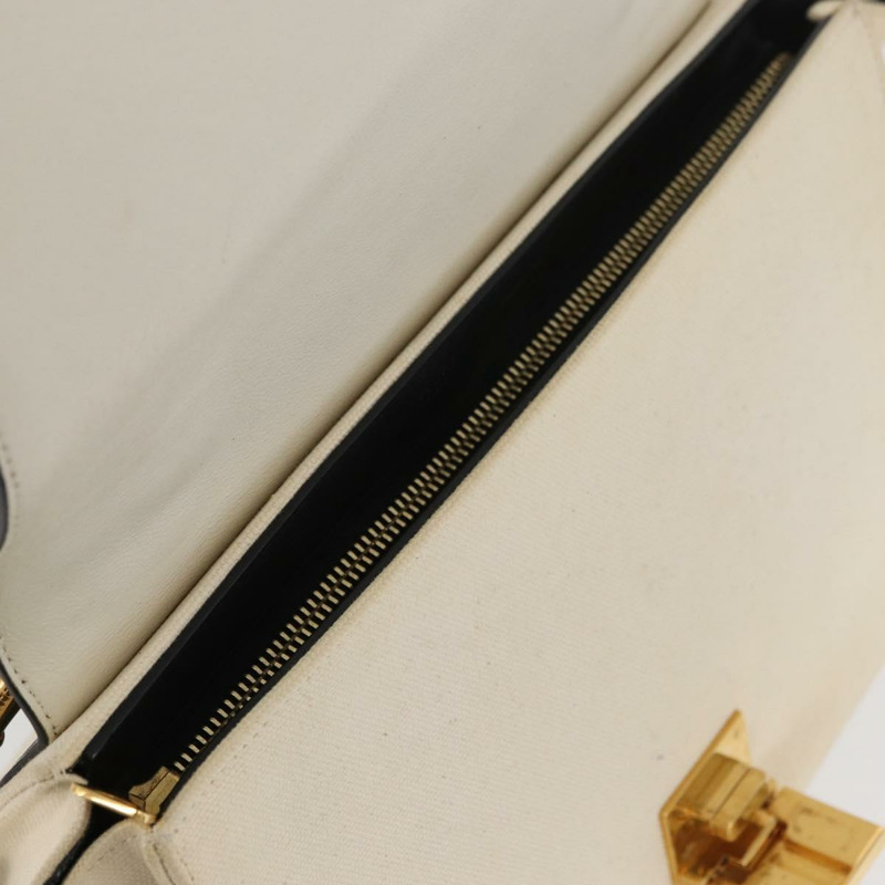 【日本直送】CELINE Trapeze 手提包 帆布皮革 2way 金色 米色 正品 BA12121A-18