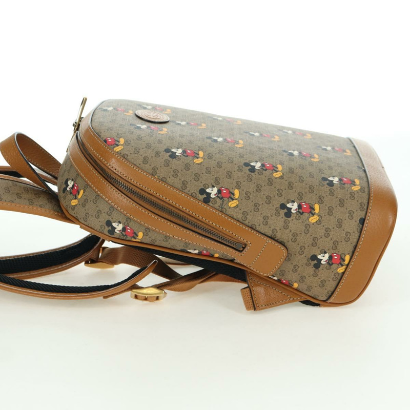 【日本直送】GUCCI Micro GG Supreme Disney 雙肩包 PVC 米色 金色 552884 正品 YKZ1359M-3