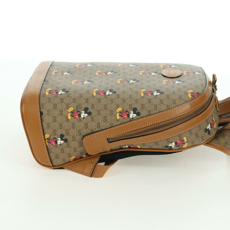 【日本直送】GUCCI Micro GG Supreme Disney 雙肩包 PVC 米色 金色 552884 正品 YKZ1359M-4