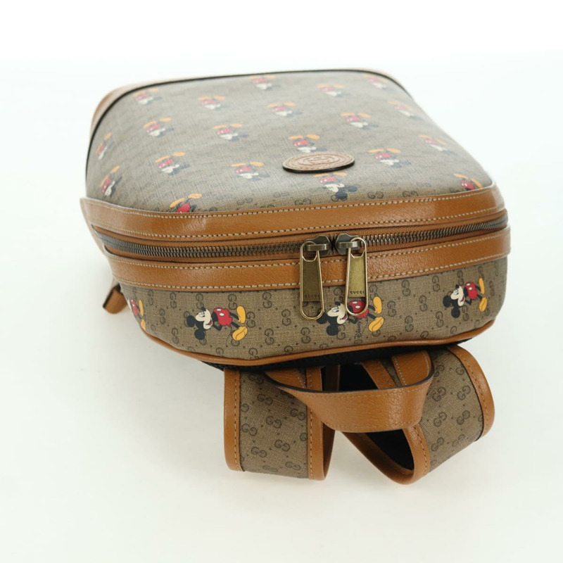 【日本直送】GUCCI Micro GG Supreme Disney 雙肩包 PVC 米色 金色 552884 正品 YKZ1359M-5
