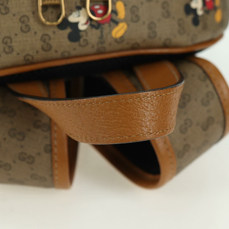 【日本直送】GUCCI Micro GG Supreme Disney 雙肩包 PVC 米色 金色 552884 正品 YKZ1359M-6