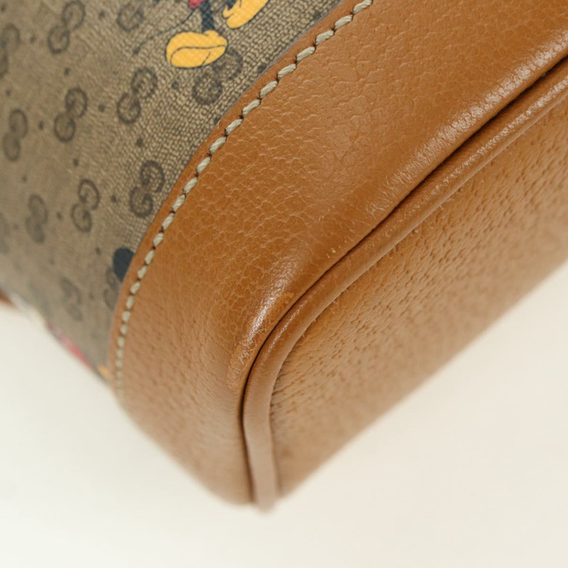 【日本直送】GUCCI Micro GG Supreme Disney 雙肩包 PVC 米色 金色 552884 正品 YKZ1359M-11
