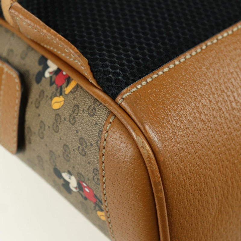 【日本直送】GUCCI Micro GG Supreme Disney 雙肩包 PVC 米色 金色 552884 正品 YKZ1359M-13