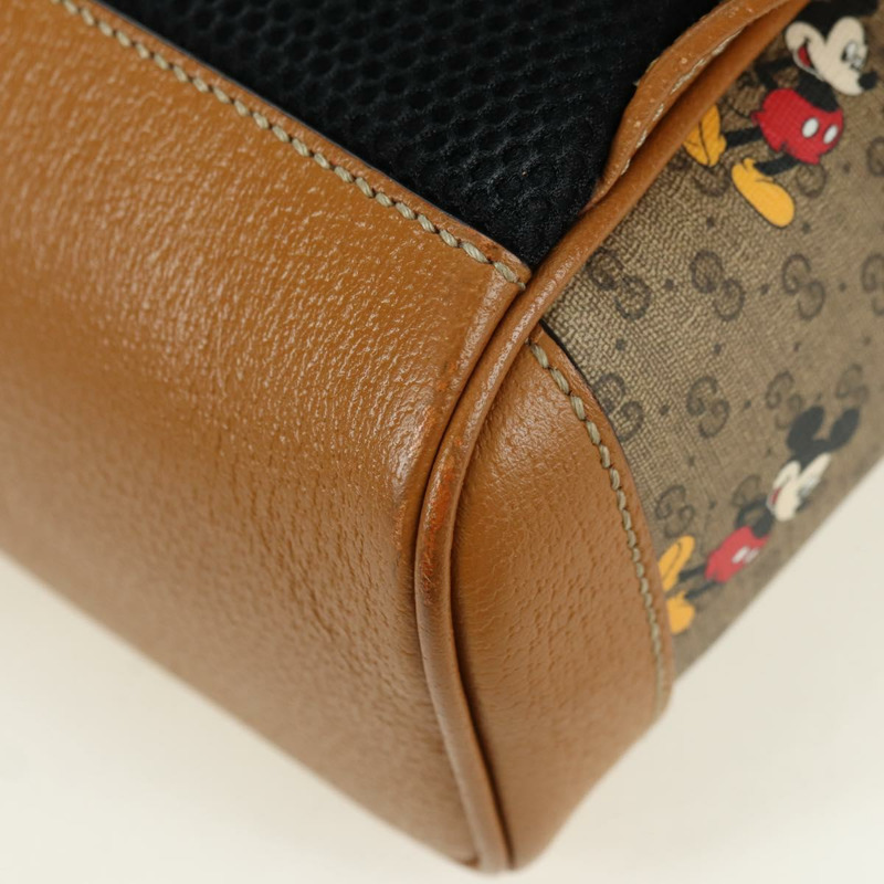 【日本直送】GUCCI Micro GG Supreme Disney 雙肩包 PVC 米色 金色 552884 正品 YKZ1359M-14