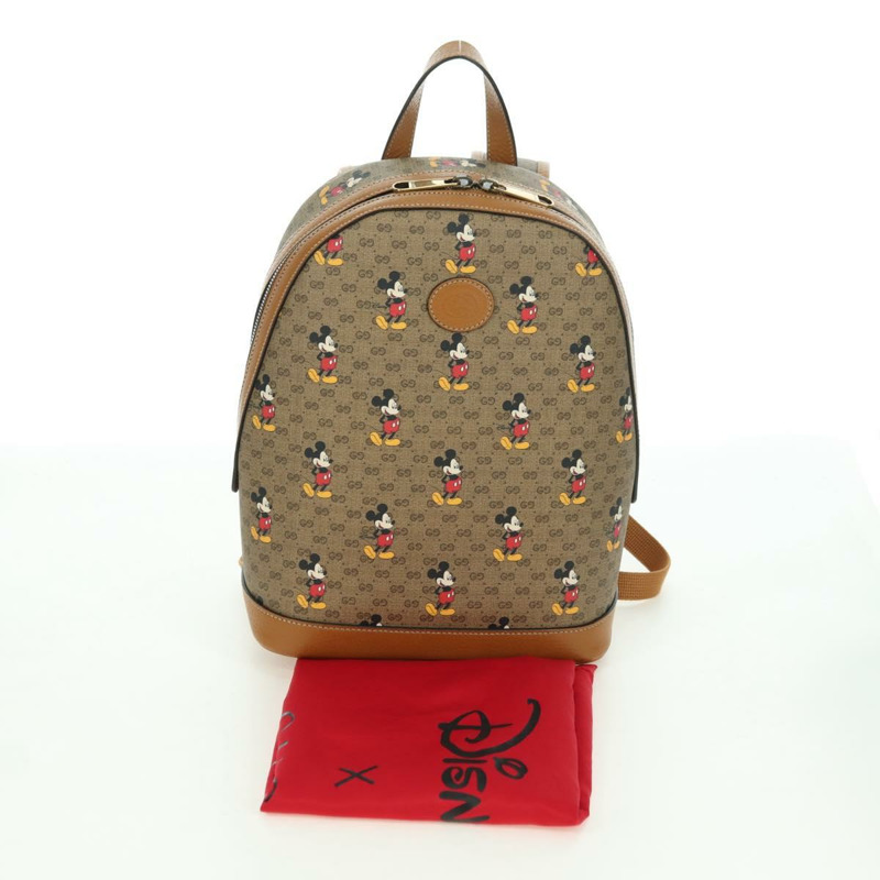 【日本直送】GUCCI Micro GG Supreme Disney 雙肩包 PVC 米色 金色 552884 正品 YKZ1359M-26