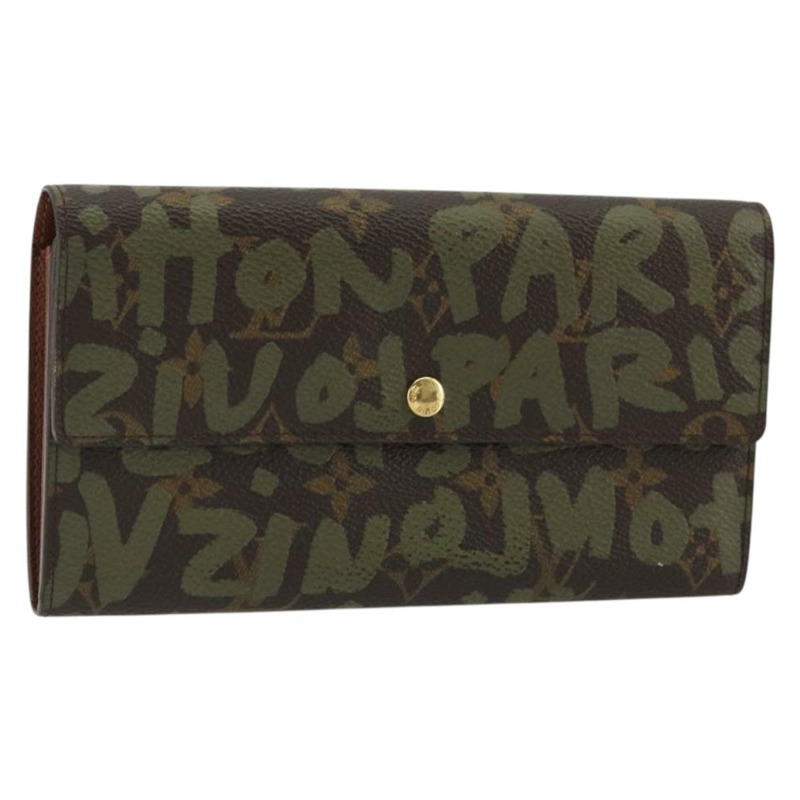 【日本直送】路易威登 Graffiti Porte Monnaie 信用錢包 卡其色 M92188 LV 正品 YKZ1398A-0