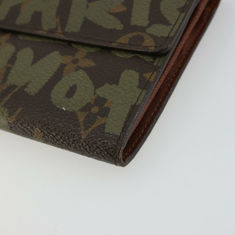 【日本直送】路易威登 Graffiti Porte Monnaie 信用錢包 卡其色 M92188 LV 正品 YKZ1398A-6