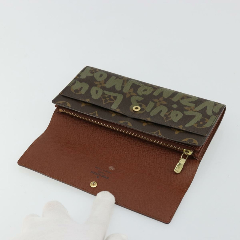 【日本直送】路易威登 Graffiti Porte Monnaie 信用錢包 卡其色 M92188 LV 正品 YKZ1398A-7