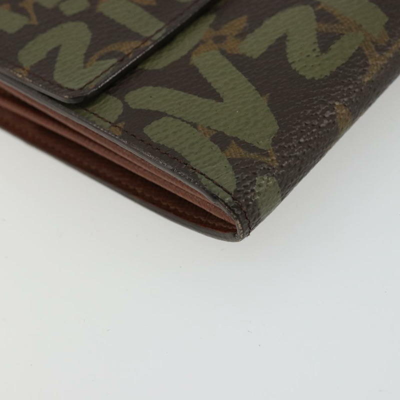 【日本直送】路易威登 Graffiti Porte Monnaie 信用錢包 卡其色 M92188 LV 正品 YKZ1398A-13