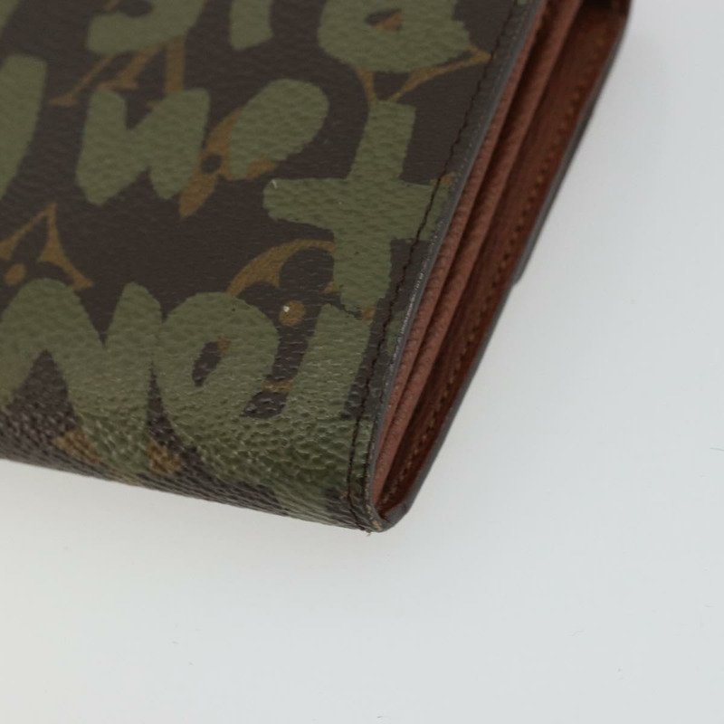 【日本直送】路易威登 Graffiti Porte Monnaie 信用錢包 卡其色 M92188 LV 正品 YKZ1398A-14
