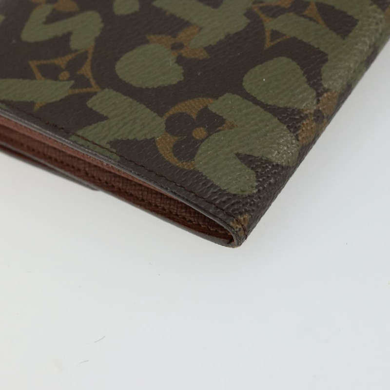 【日本直送】路易威登 Graffiti Porte Monnaie 信用錢包 卡其色 M92188 LV 正品 YKZ1398A-15