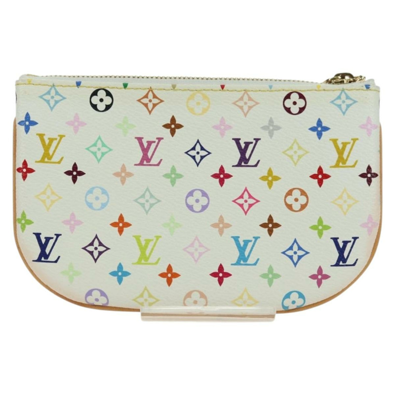 【日本直送】路易威登 Monogram Multicolor Pochette MM 白 M60028 LV Auth YKZ1506M-1