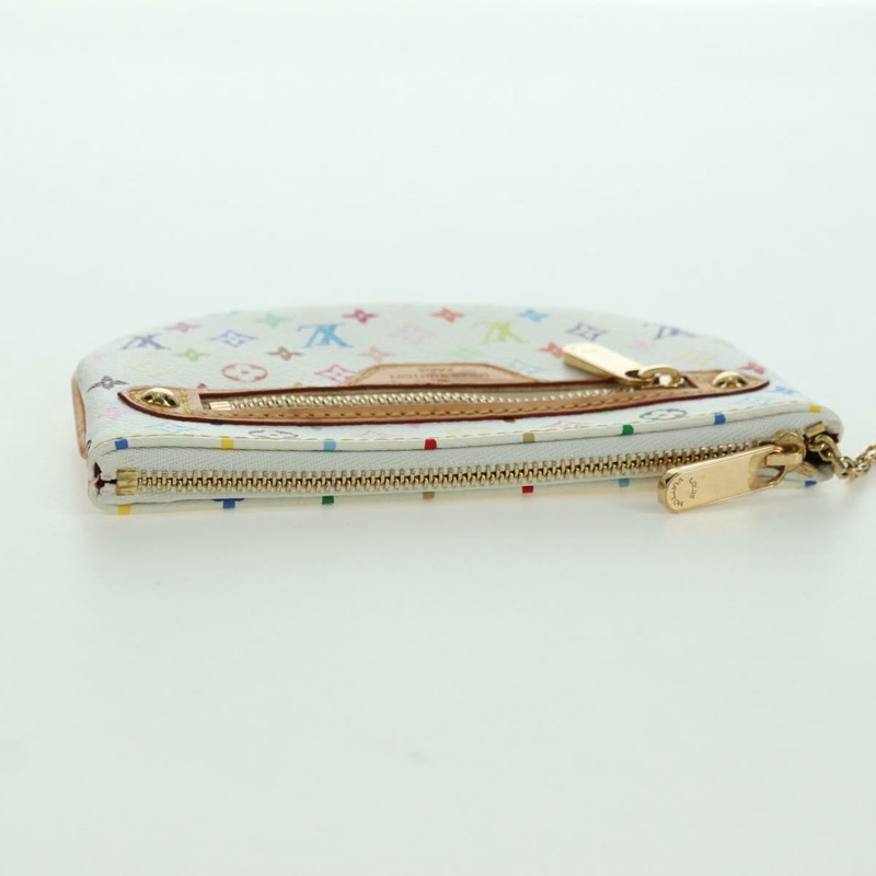 【日本直送】路易威登 Monogram Multicolor Pochette MM 白 M60028 LV Auth YKZ1506M-5