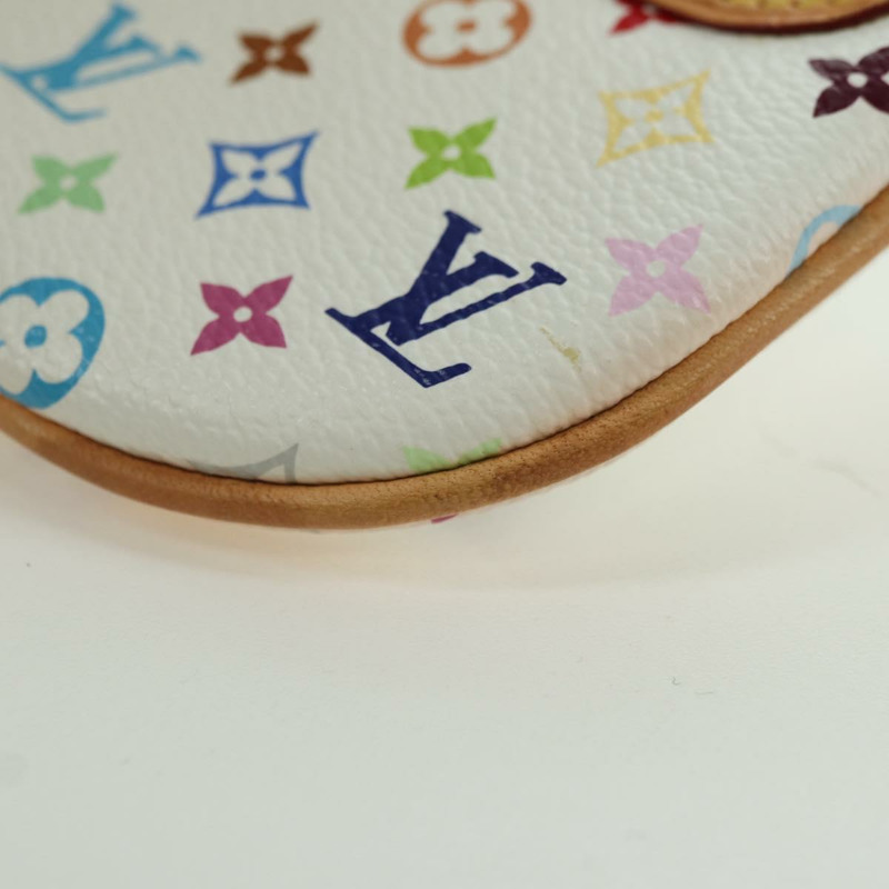 【日本直送】路易威登 Monogram Multicolor Pochette MM 白 M60028 LV Auth YKZ1506M-13