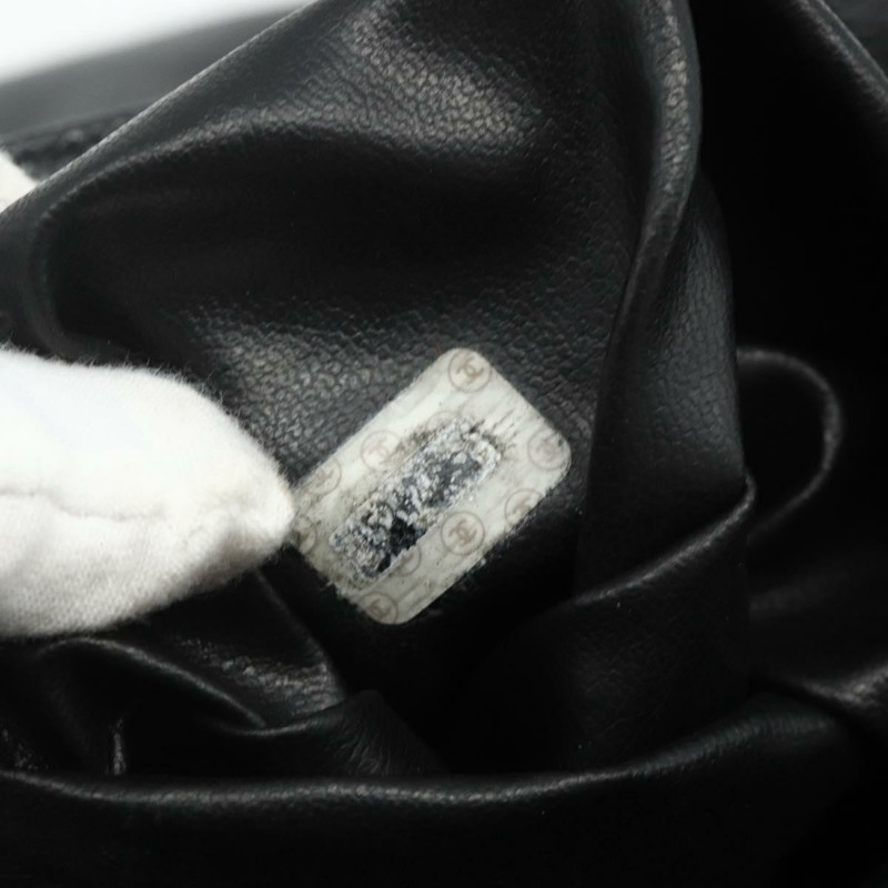 【日本直送】香奈兒魚子醬紋金黑色雙C鏈條背包 Auth ka4012V-25