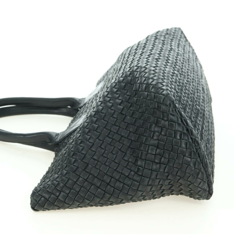 【日本直送】BOTTEGA VENETA INTRECCIATO Cabas MM 手提包，黑色真皮，正品 yk20314SAV-2