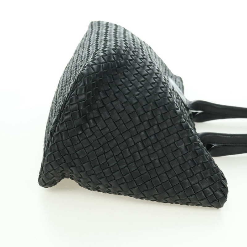 【日本直送】BOTTEGA VENETA INTRECCIATO Cabas MM 手提包，黑色真皮，正品 yk20314SAV-3