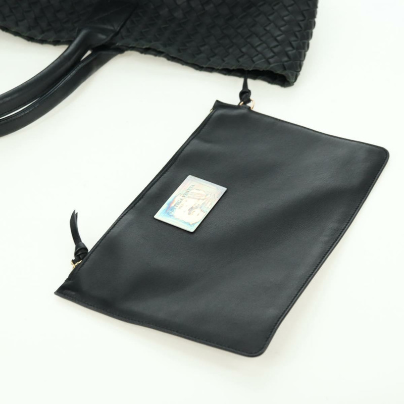 【日本直送】BOTTEGA VENETA INTRECCIATO Cabas MM 手提包，黑色真皮，正品 yk20314SAV-16