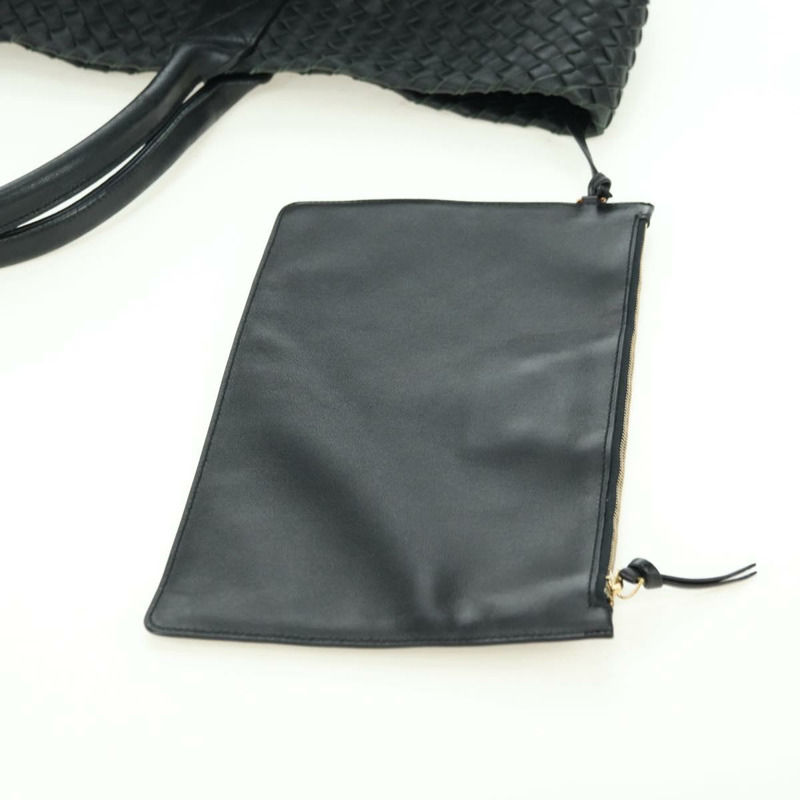 【日本直送】BOTTEGA VENETA INTRECCIATO Cabas MM 手提包，黑色真皮，正品 yk20314SAV-18